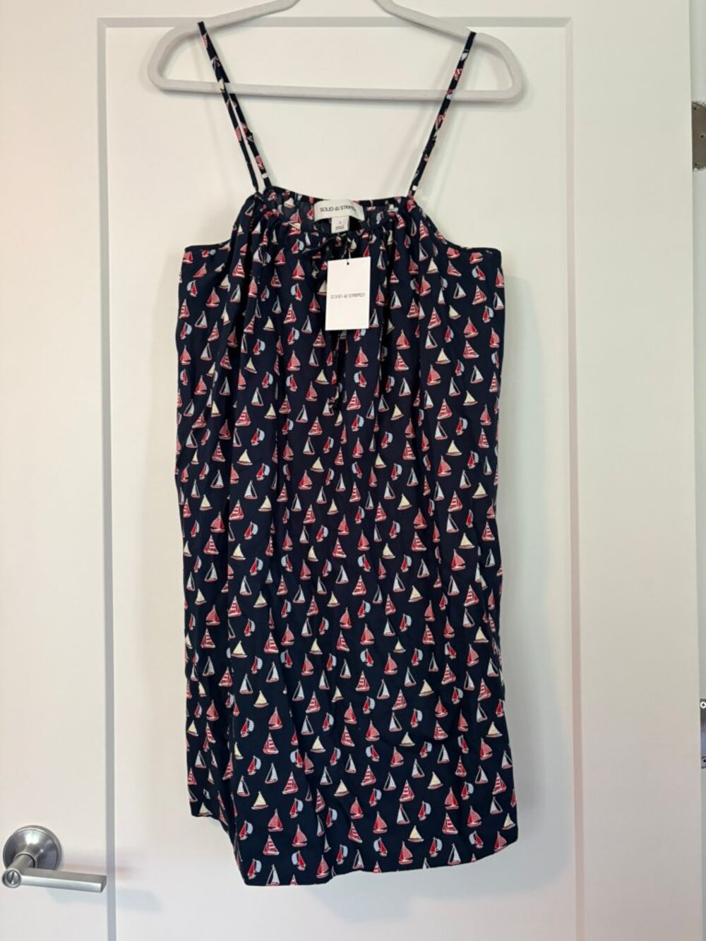 Solid & Striped Navy Sailboat Midi Dress L